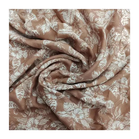 Fashion Custom Lightweight Floral Pattern Printed 30s 100% Rayon Fabric for Women′s Dress