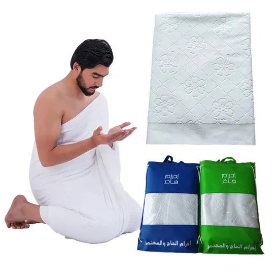 Good Price Microfiber Ihram Hajj Towel Worship Towel Clothes for Pilgrims
