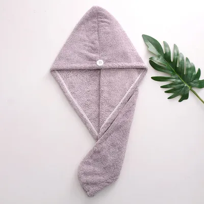 Bamboo Charcoal Head Towel Wrap Super Absorbent Turban Hair Towel Wrap Thick Fast Drying Microfiber Hair Wrap