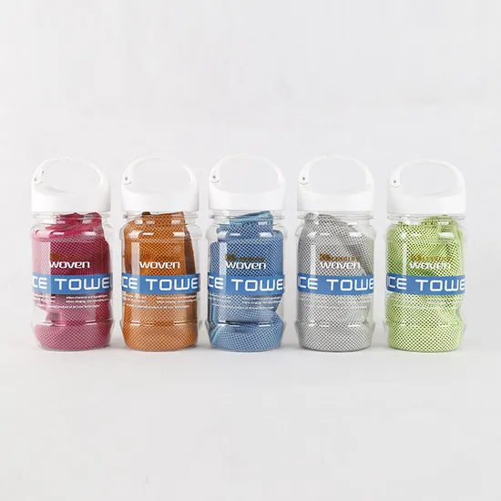 Super Dry Sweat Microfiber Instant Towel Tennis Sport Ice Cooling Towel Gym Swimming Cool Towel in Bottle