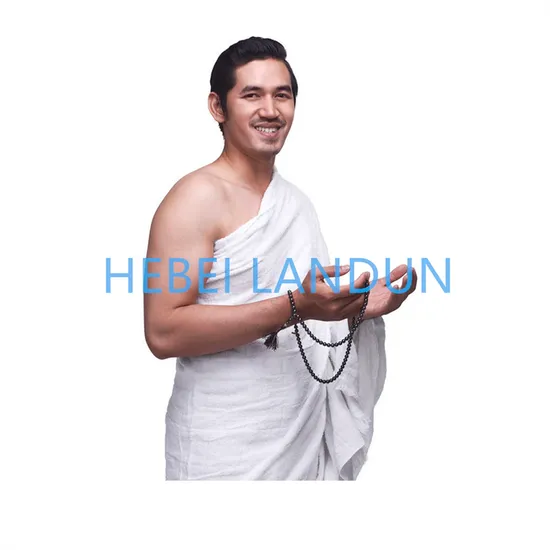 100% Cotton Umrah and Ihram Hajj Towel Set White Color for Muslim