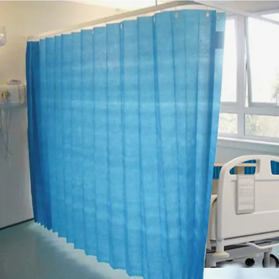 Esun Non Woven Fabric Anti-Bacterial Fireproof Single-Use Medical Curtains for Room Divider Disposable Hospital Curtains