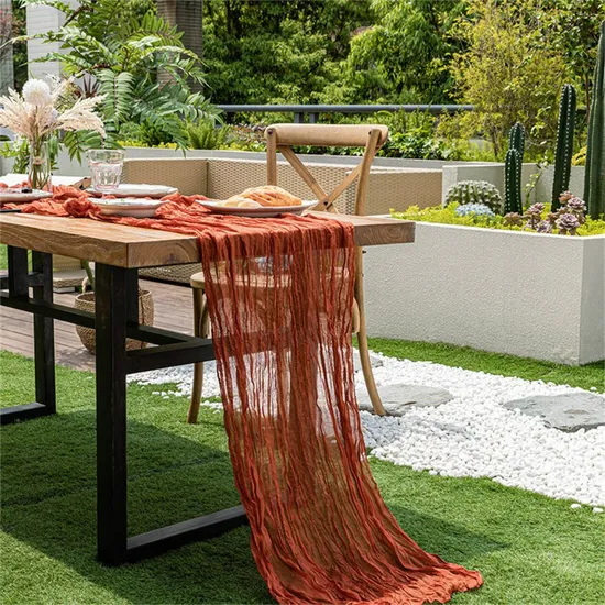 Bali Yarn Bohemian Style Banquet Decoration Ruffles Wedding Drapery Tablecloth