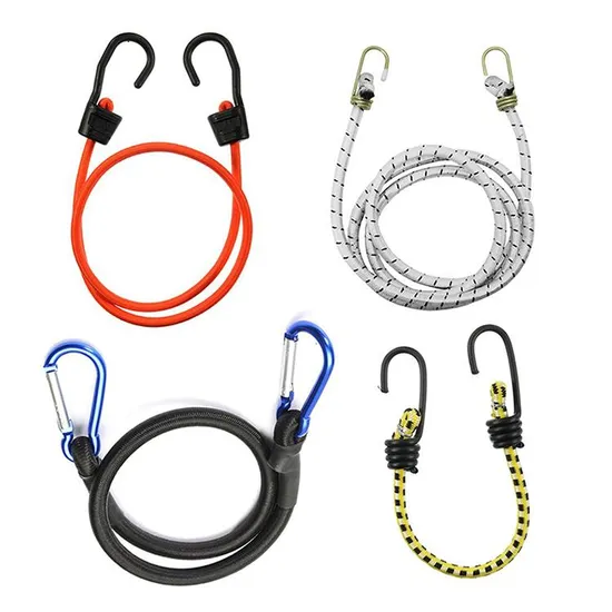 High Stretch 8mm Rubber Heavy Duty Bungee Cord Elastic Rope Fasteners for Cargo Luggage