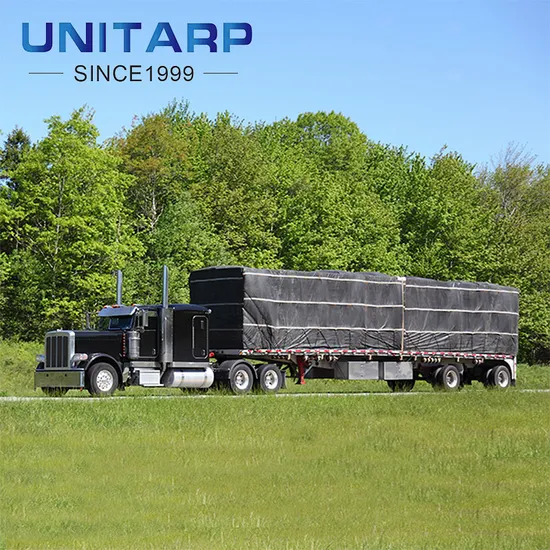 450 GSM ~ 650GSM PVC Tarpaulin Waterproof Heavy Duty Vinyl Lumber Truck Cover, Black Tarp Covers