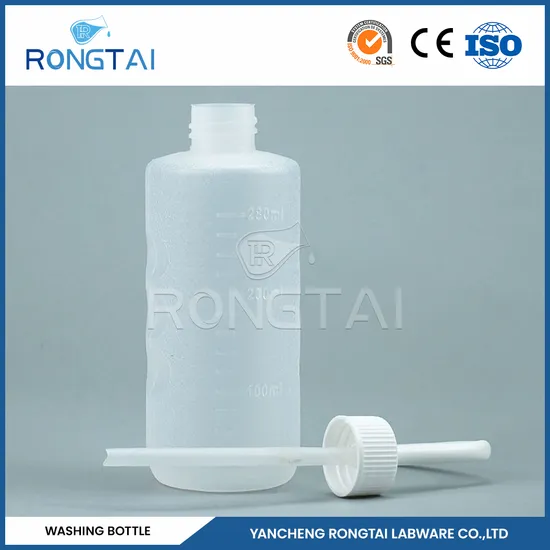 Rongtai Laboratory Plasticware and Consumables Manufacturing 250ml 500ml 1000ml Lab Squeeze Bottle China PE Plastic Squeeze Washing Bottle
