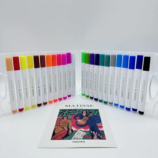 24 Colors Acrylic Marker for DIY Paintings with Quick-Drying Feature