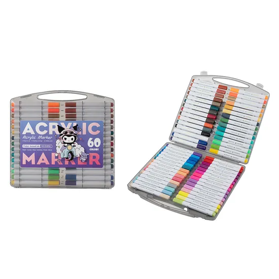 Durable Acrylic Marker for Back to School Supplies with 60 Colors
