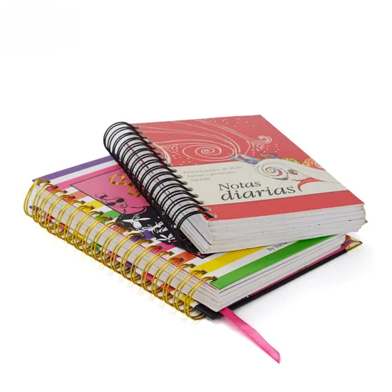 Diary Carnet Cuaderno Spiral Hardcover A5 A4 Notebook Customizable OEM Printing Planners and Notebooks