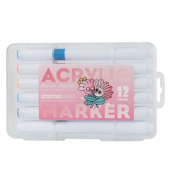 72 PCS Acrylic Marker Per Carton for Artists and Hobbyists 12 Colors