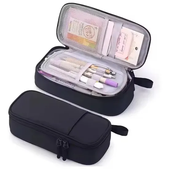 Fast Delivery The Best Polyester Zipper Red Affordable Pencil Bag Unisex Large Capacity Multifunction Zipper Case Fashionable School Accessory Boys Girl