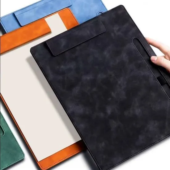 Meeting Clipboard in Stock A4 Magenetic Leather Writing Paper Holder