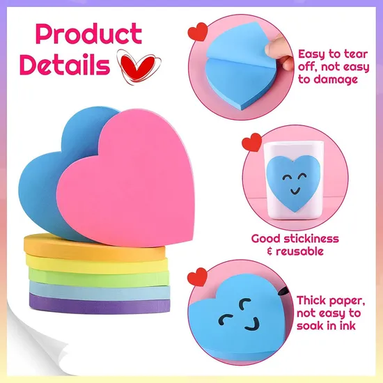 Love Note Colorful Note Paper Message Note Pad Cartoon Paste N Times