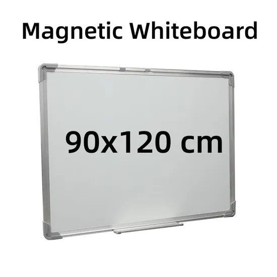Dry Erase Boards Magnetic White Board Aluminum Framed Whiteboard Message Presentation White Board Wall Mounted Board for School Office Supplies--Silver 90X120cm