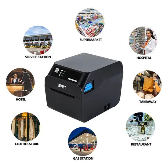 3 Inch POS 8810 200mm/s Optional Wifi Bt Oil And Dust Proof Design Thermal Printer