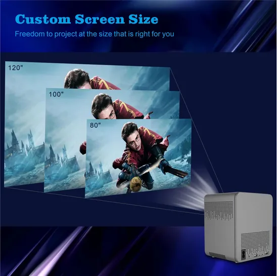 Most Popular T03 Android 9.0 1GB 8GB LED LCD Smart Video Projector 1080P 4K Android Mini 3D Projectors