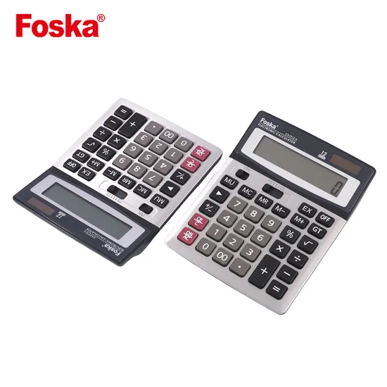Solar Dual Power Desktop Calculator with 12-Digit Display Financial Office Portable Calculator