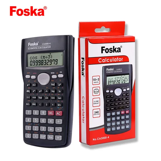 Foska Black Hard Sliding Cover 240 Functions 2-Line Scientific Calculator