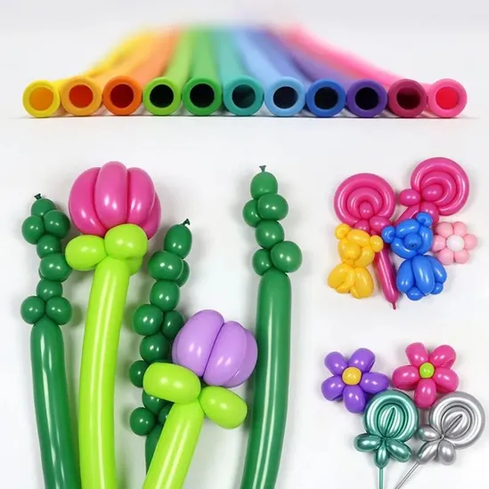 Decorations Colorful Macaron Pastel Metallic Chrome Plain Modeling balloon 160 260 360 Latex Magic Twisting Long Shape Balloon