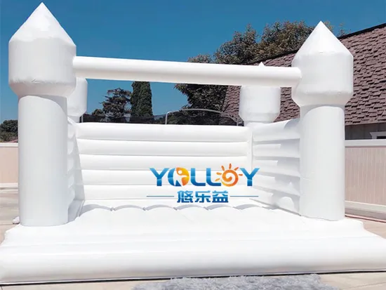 Bouncy House Inflatable Jump Castle White Wedding Bouncer
