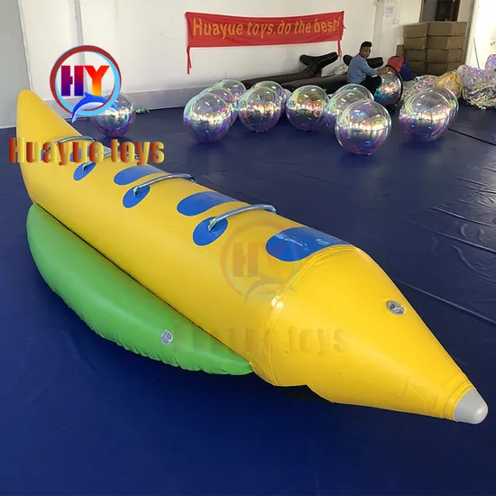 Huayue PVC Best Price Manufacturers Water Fun Toy 4 Seats Inflatable Banana Boat High Speed Adults Kids Aqua Water Towable Banana Boat