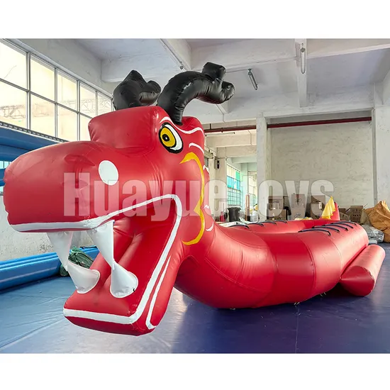Ocean Rider 10 Seaters Water Inflatable Red Dragon Boat Inflatable Towable Boat