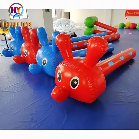 Guangzhou Manufacturer 4 Seats Tarpulin PVC Team Building Games Inflatable Caterpillar