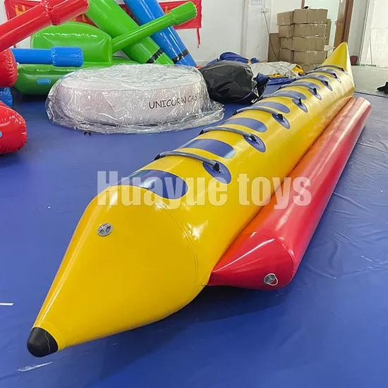 High Quality Single Tube 8 Persons Seats PVC Inflatable Water Banana Towable Boat for Water Game