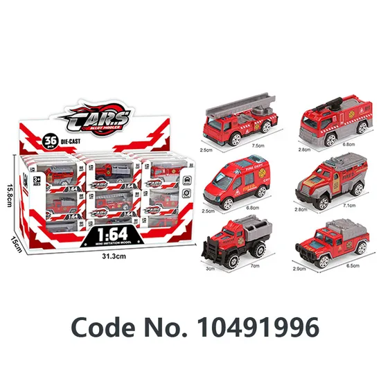 1: 64 Scale Die-Cast Car Slide City Car Construction Truck Vehicles Set Toy Car for Kids
