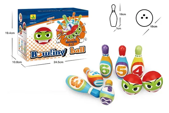New Product Kids Indoor Sport Play Set Interactive Ball Toy Soft PU Bowling Game Toys