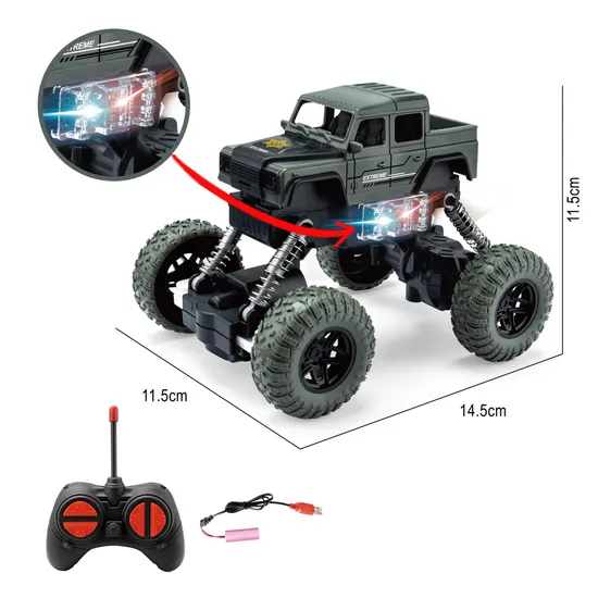 Wholesale Baby 4WD Battery Operated B/O RC Radio Control Electric Remote Control off Road Climbing Car Vehicle Toy with Light