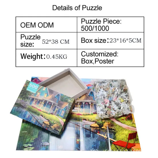 Customized OEM ODM with Quick Quotation and Production Printing Jigsaw Puzzle