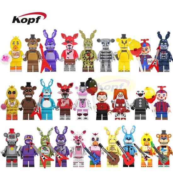 Five Nights at Freddy′s Foxy Bonnie Minifigures Educational Building Block Toy (KF6071 KF6121 KF6122 KF6160)