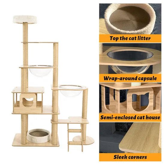 Durable Designer Cat Climbing Structure for Indoor Play and Relaxation