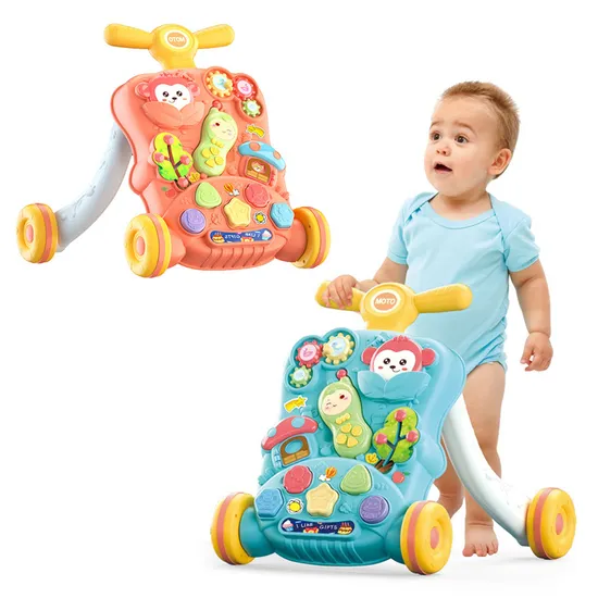 Baby Walker Ride on Car Balance Sensory Phone Musical Instrument Walking Learning Push Vehicle Toy