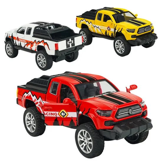 Custom 1: 32 Alloy Car off Road Vehicle Tacoma Pull Back Toy Inertial Open Door Car Metal Model Miniature Toy Baby Toy Children Kid Toy Die Cast Alloy Car