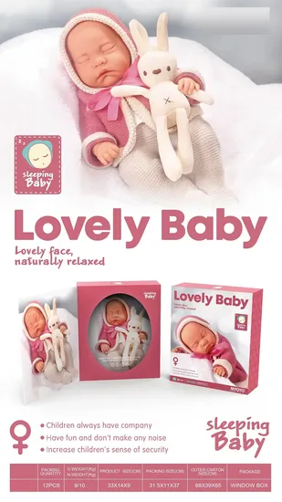 33 Cm Simulation Soft Touch Artificial Soft Glue Baby Reborn Sleeping Cute Mini Baby Doll Toy