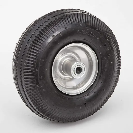 Pr1505-2 Pneumatic 10 Inch 4.10/3.50-4 Wheels Inflatable Rubber Tyre Cart Tire Wheels
