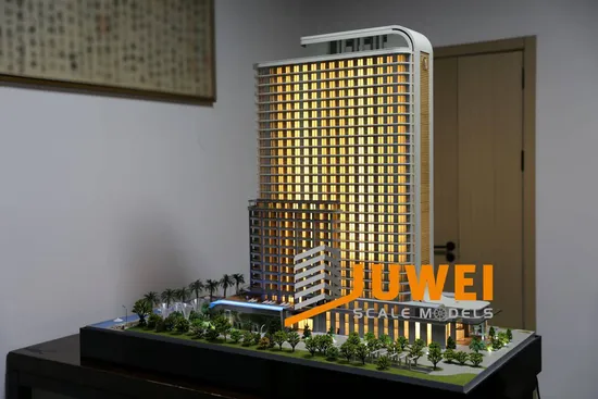 Architectural Model, Scale Hotel Building with Lighting Effect (JW-234)
