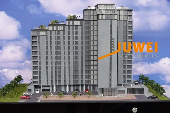 Commercial Building Scale Model with Light Rendering for Display (JW-69)