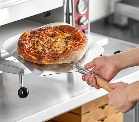 Weijia 12" X 14" Aluminum Pizza Peel with 12" Wooden Handle