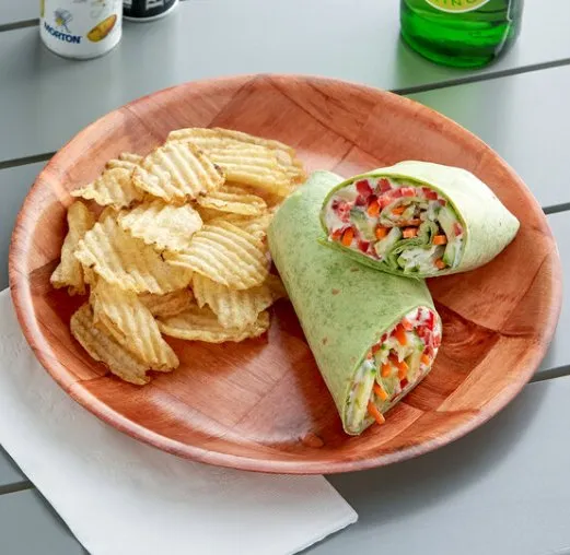 Weijia 6"/8"/9"/10" Dinner Dishes Plates Woven Wood Plate