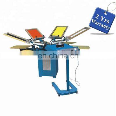 UTM650 6 color silk serigraphy Manual T shirt carousel Screen Printer