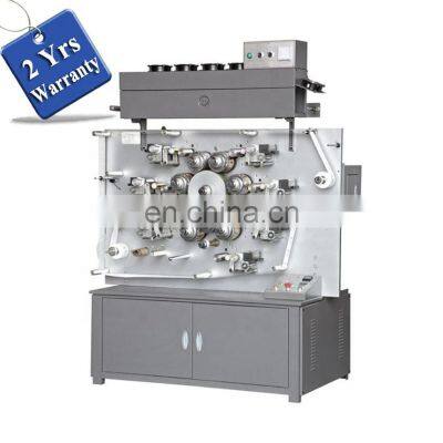 UGS1004 4 colors Automatic Wash care label rotary printing machine, auto webbing bardcode ribbon satin press printer