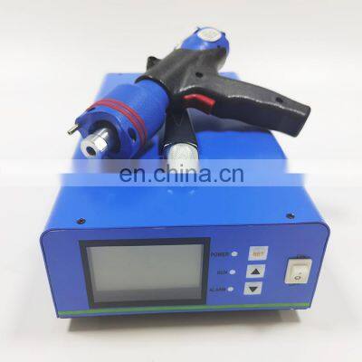 Hot sale portable hand face mask earloop ultrasonic spot welding machine / handheld ultrasonic plastic welder gun