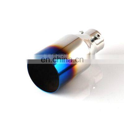 Straight outlet chroming black and bluing 230mm Length 60mm Inlet universal exhaust nozzle