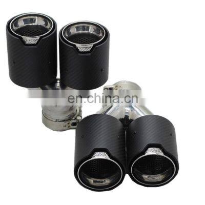 New High performance dual car exhaust muffler tail pipe