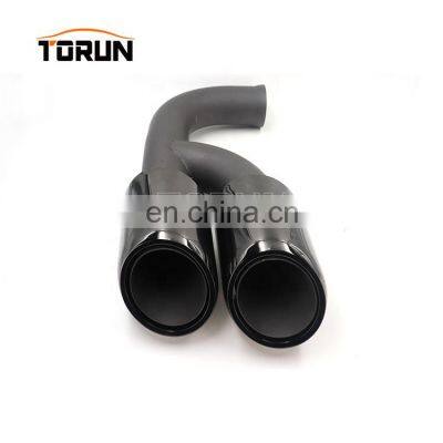 Hot sale high quality Universal oval staggered m exhaust tips for porsche 10-14 Cayenne 958 V6 Round Mirror Polish Brush