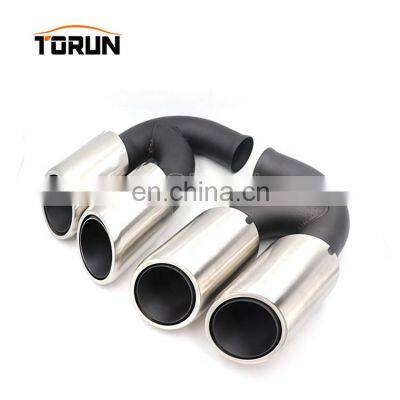 High performance universal truck gold exhaust tips 10-14 Cayenne 958 Round Brush