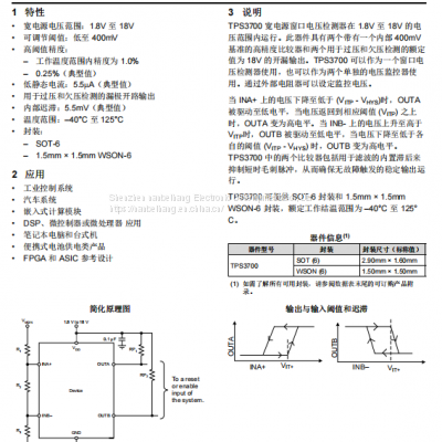 Tps3700dser wson-6 analog comparator price discount